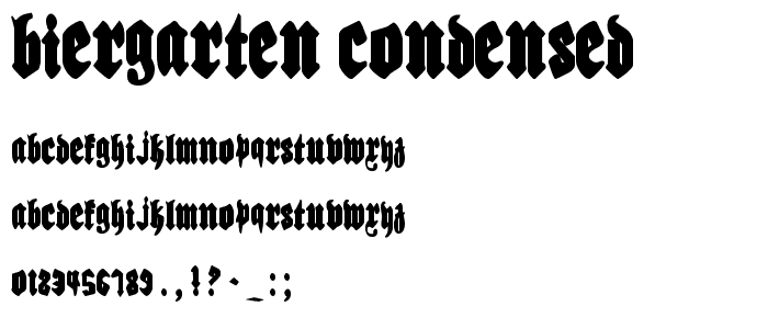 Biergarten Condensed font